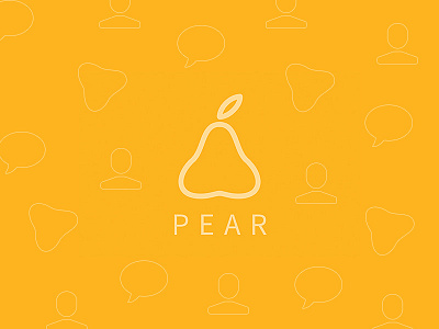 Pear Logo app logo glyph identity logo pear