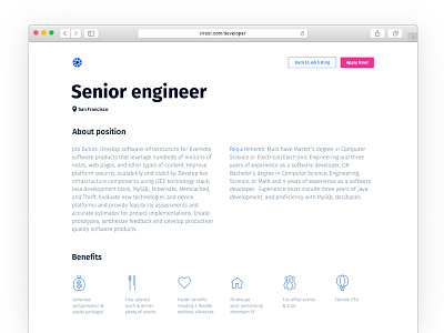 Job Description Concept grid job jobs typography virool web web design