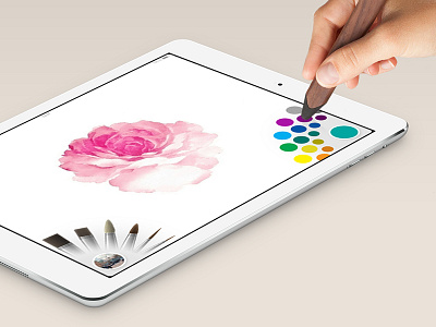 Drawing App interface app brush brushes color picker draw drawing interface ios ipad palette