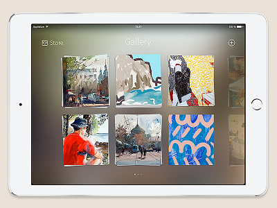 Gallery app drawing gallery interface ios ipad palette photos pictures stack