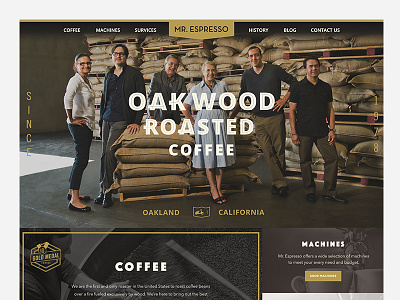 MrEspresso website concept coffee coffee machines espresso homepage mrespresso oakland roatery website