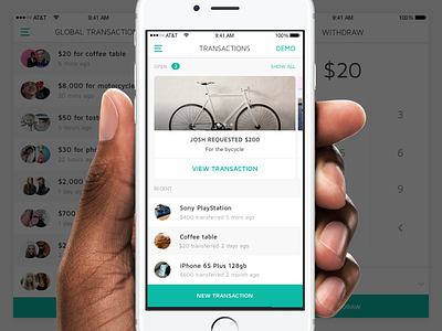Midzi app app application finance ios iphone product design transaction