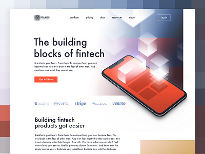 Homepage Concept 9 blocks landing web web design