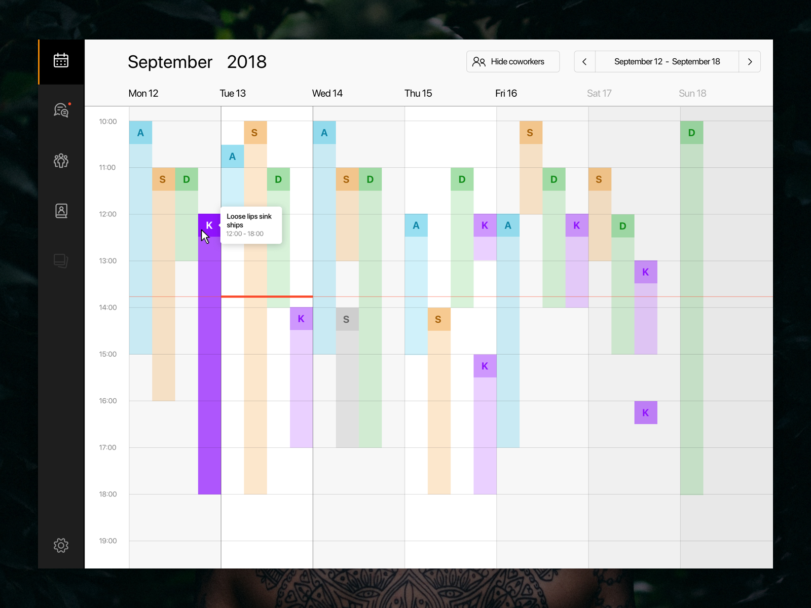 Group Calendar Admin view by Andrei Korytsev for VESPER on Dribbble