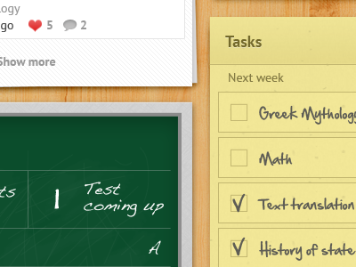 Dashboard details blackboard dashboard inteface school tasks texture ui web wood