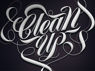 wip - clean up classic fabian de lange logotype swirl type typography
