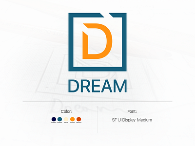 Dream colors d d letter dream graphics design icon sf ui display logo