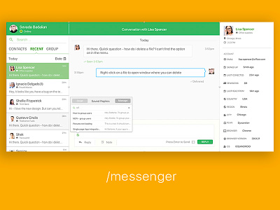 Messanger admin board customer flat gray green message messanger text message user white