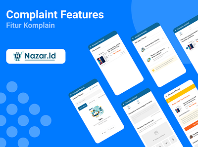 Fitur Komplain Nazar.id app branding design komplain ui ux
