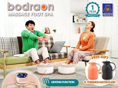 Bodraon Massage Foot Spa branding design ecommerce vector