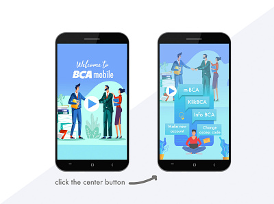 Redesign UI BCA Mobile Banking (front side) app design mobile app mobile app design mobile design ui design user interface ux design vector