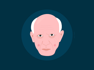 Pablo Picasso art charecter coreldraw design flat graphic design icon illustration picasso portrait vector