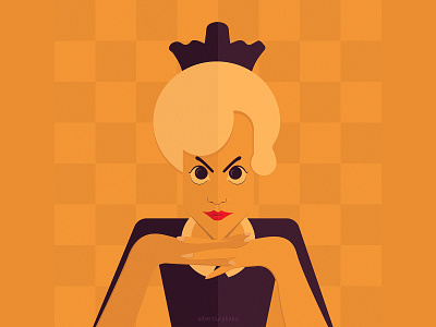 The Queen's Gambit adobe illustrator anya taylor‑joy anya taylor‑joy art charecter design graphic design illustration netflix photoshop portrait