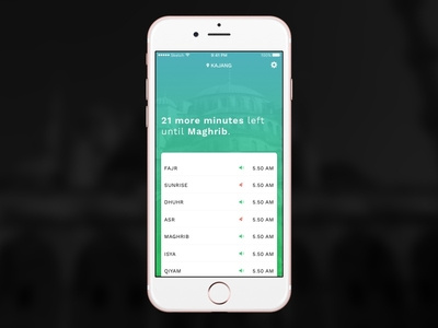 Prayer Times App Concept