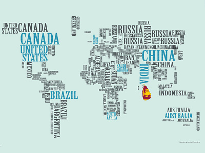 Customizes world map with Sri Lankan Logo