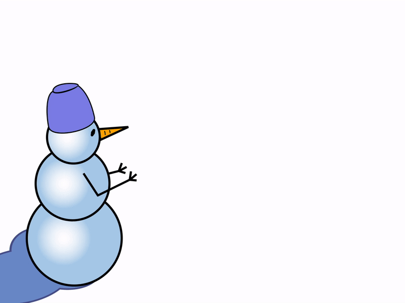 Snowman 2d animation after effects animation illustration snowman target