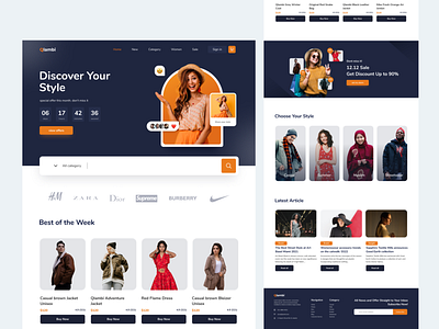 Qlambi - Fashion store website fashion figma ui uiux ux website