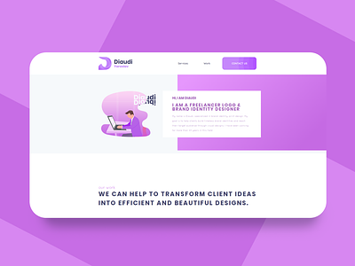 Site brand branding design diaudi graphic design illustration motion graphics purple site ui ux vector violet web