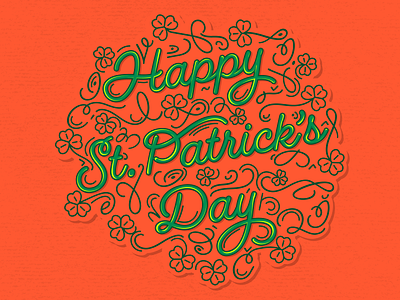 St. Patrick's Day Greeting card card design design flat smilebox typography