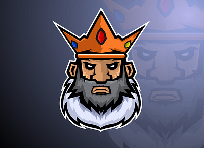 King E-Sports logo,mascot Logo.vector esports character competition crown design e sport e sport element emblem emperor esport face football game gamer gaming gold graphic head identity vector