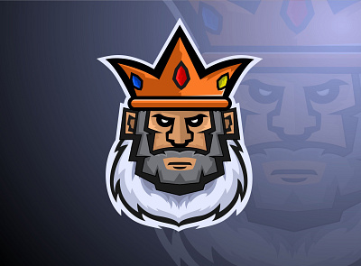 King mascot Logo.vector file crown e sport e sport element emblem emperor esport face football game gamer vector