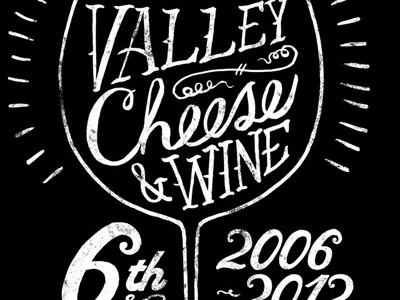 Valley Cheese & Wine logo tshirt wine