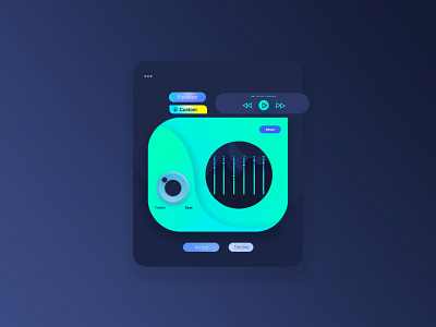 Music UI Concept Equalizer adobe illustrator blue design gradient graphic design logo photoshop ui uiux ux