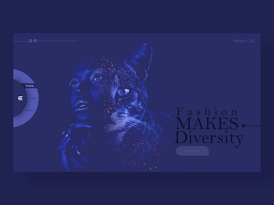 Femo Cat Fashion Web adobe illustrator blue cat fashion gradient graphic design illustration illustrator photoshop santa ui uiux webdesign