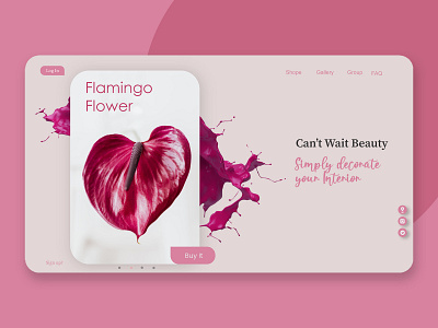 Flamingo Web adobe illustrator american beautiful branding design flower shop flowers gradient graphic design graphicdesign photoshop pink ui uiux webdesign website