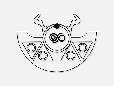 King Feor 6noran adobe illustrator blackandwhite circle circle logo corel draw geometric art horns illuminati illustration infinity santa triangles