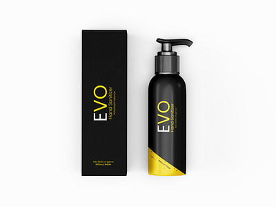 EVO Hand Sanitizer Branding branding graphic design logo photoshop yellow