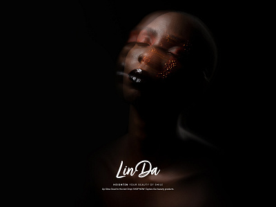 Linda Lip Care beauty black cosmetic cover design graphic design lips photoshop poster