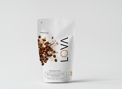 Lova Coffee Powder Pouch Design ampersandwitch coffee cover design dribbble europe graphic design landor london mock up package template pentagram photoshop product pouch sweden uk
