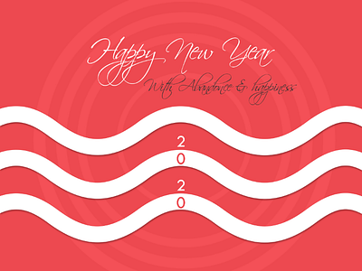 Happy New Yalelllll 2020 graphic designs new year photoshop red vector white