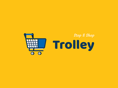 Trolley Logo Design (Rejected) branding logo logo design shopping shopping cart supermarket trolley vector
