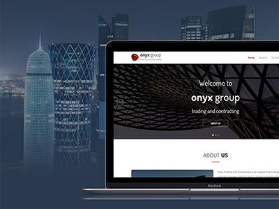 Onyx Group Company business card logo design responsive ui ux web design