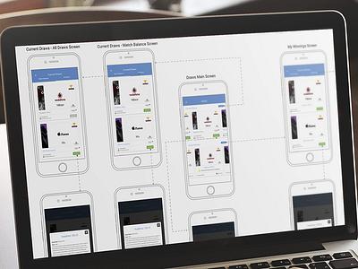 App Draws Section - Wireframe app app design mobile mobile app sketch ui user experience user interface ux visual design wip wireframe