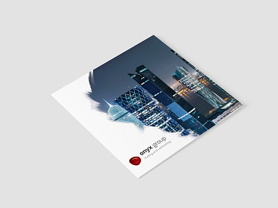 Square Brochure - Onyx Group bifold brochure catalog company profile graphic design printing square brochure trifold wip