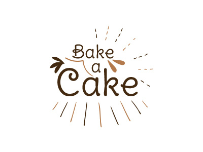 Bake A Cake Logo logo logo design ornament typography