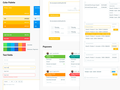 Shopperations Style Guide application buttons color palette colors interface kit style style guide text field ui ux web