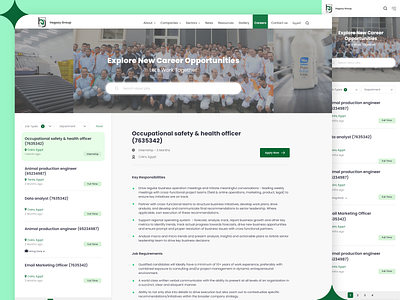 Hegazy Group - Careers Page branding careers design ui ux