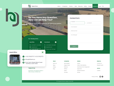 Hegazy Group - Contact Us Page branding design ui ux