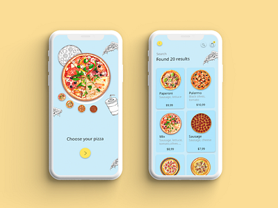 Pizza delivery app app app design design digital design pizza pizza delivery ui uiux ux