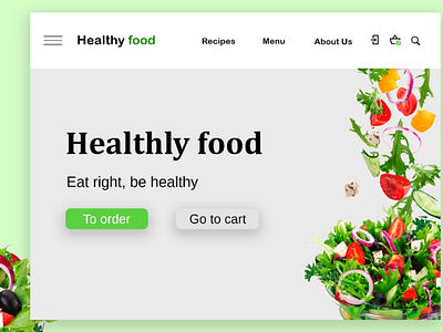 Healthy Food Website design food site ui uiux ux web web design website