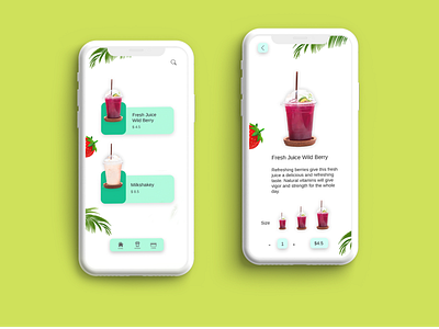 Fresh Juice delivery app design design digital art graphic graphic design graphics illustration ui uiux ux