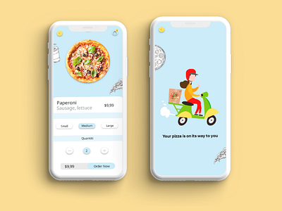 Couple more screens of the pizza delivery app app design app development application mobile app ui user experience user interface ux uxui