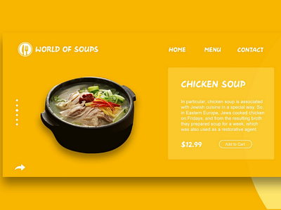 Web design for the world of soups design ui ui design ux ux design uxui web design website