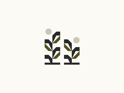 Plants branding eco flowers garden geometric geometry growth icon illustration logo logotype minimalism natural nature plants