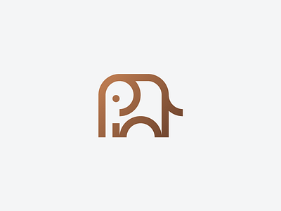 Elephant animal branding elephant geometry icon identity logo mark minimalism symbol