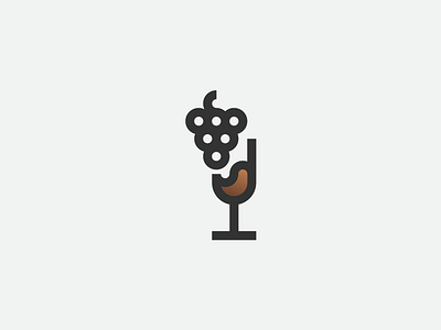 Wine Glass branding geometry grapes icon identity logo logotype mark minimalism wine